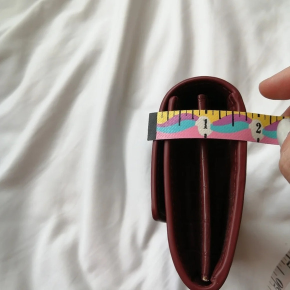 NWT Love & Lore Auburn Croc Vegan Leather Tri Fold Continental Wallet or Clutch - Picture 15 of 16